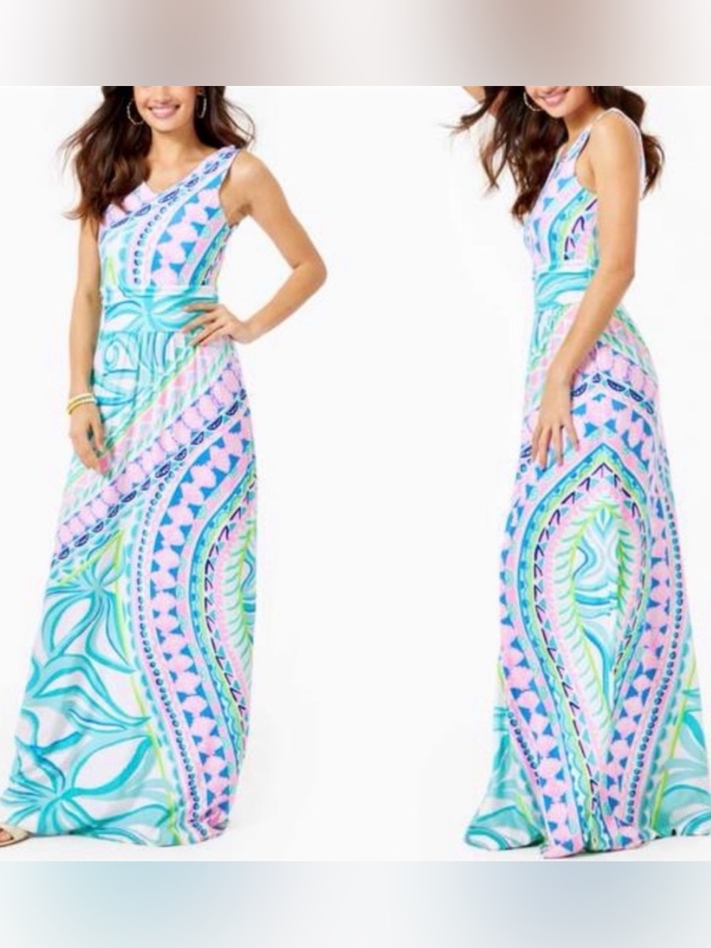 LILLY PULITZER Macro Maxi Dress in Coco Island K3